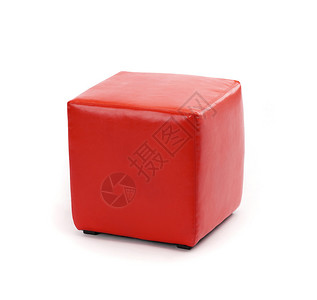 红色皮革脚凳脚凳背景图片