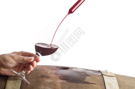 桶里用葡萄酒偷背景图片