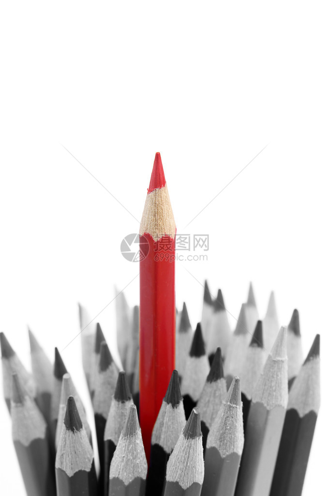 与众不同的红铅笔图片