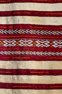 近距离观看传统的葡萄牙地毯或地毯纹图片