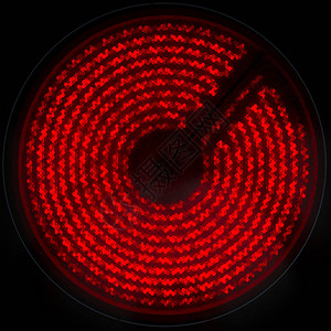 电炉红热线圈顶视图图片