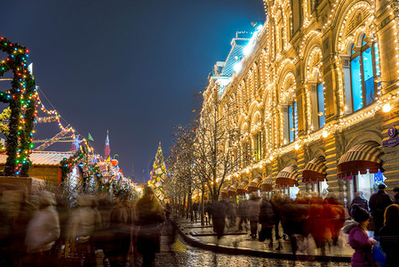 莫斯科圣诞集市期间图片