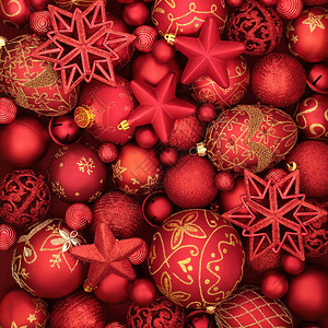 圣诞与红色摆设装饰品图片
