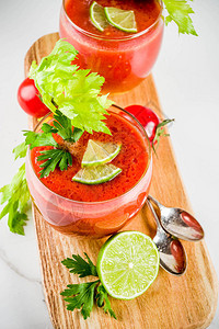 夏季蔬菜食品冷汤格兹帕乔Coldsotogazpacho图片