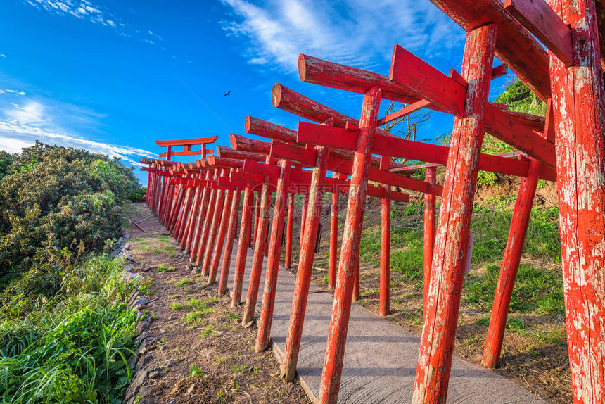 日本山口县的Inari神社签名为MotonosumiIna图片