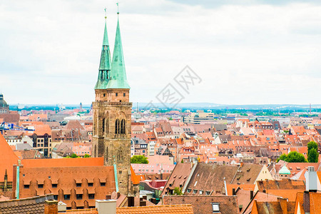 纽伦堡市风景德国有红图片