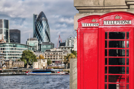伦敦符号红色手机BOOTHS对抗英国图片