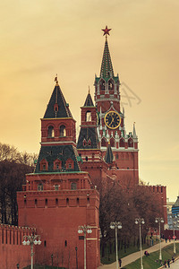 Spasskaya塔俄罗斯莫科克里姆林宫东墙的主要塔台图片