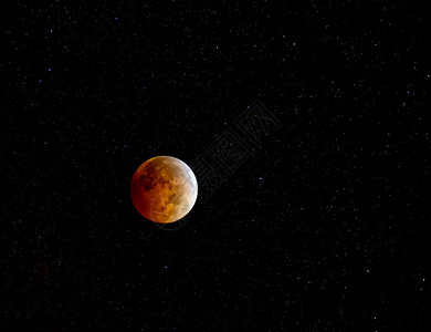 血月满月时的月食图片