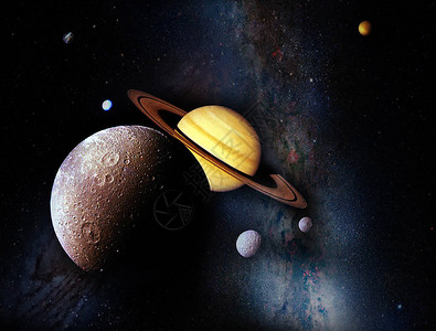 太空场景不同的行星环状土星水银路太空总图片