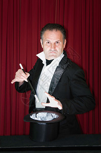 魔术师表演舞台戏法用背景图片