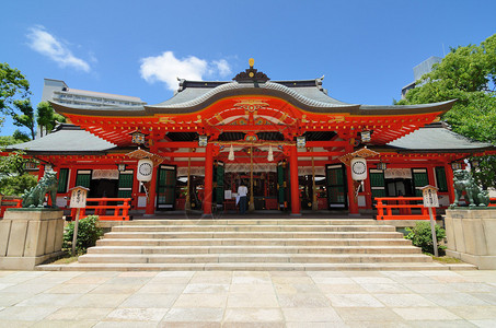 日本神户生田神社背景图片