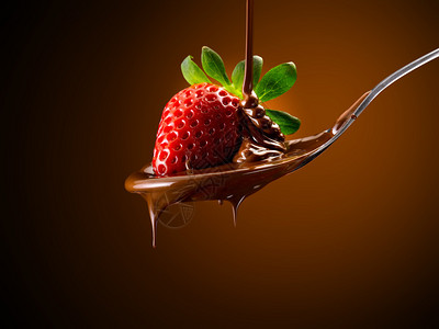 草莓和巧克力图片
