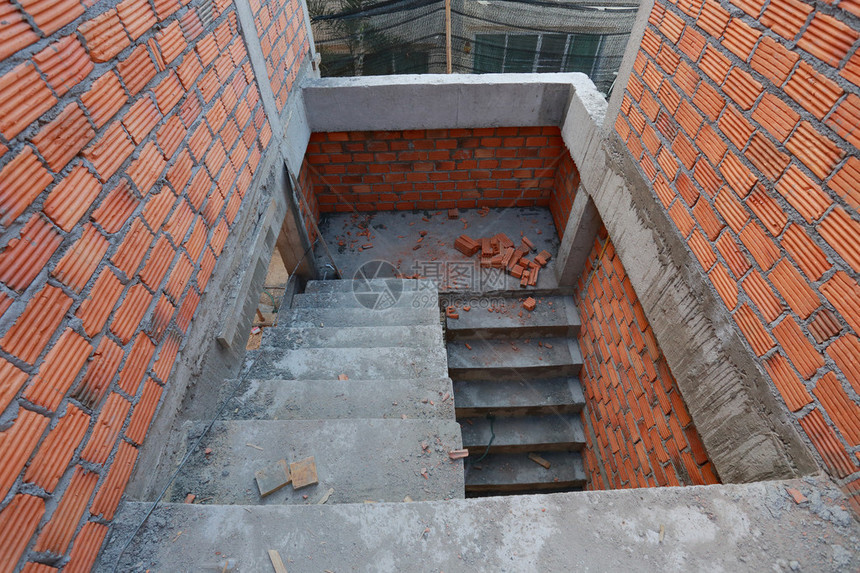 住宅建筑工地的楼梯图片