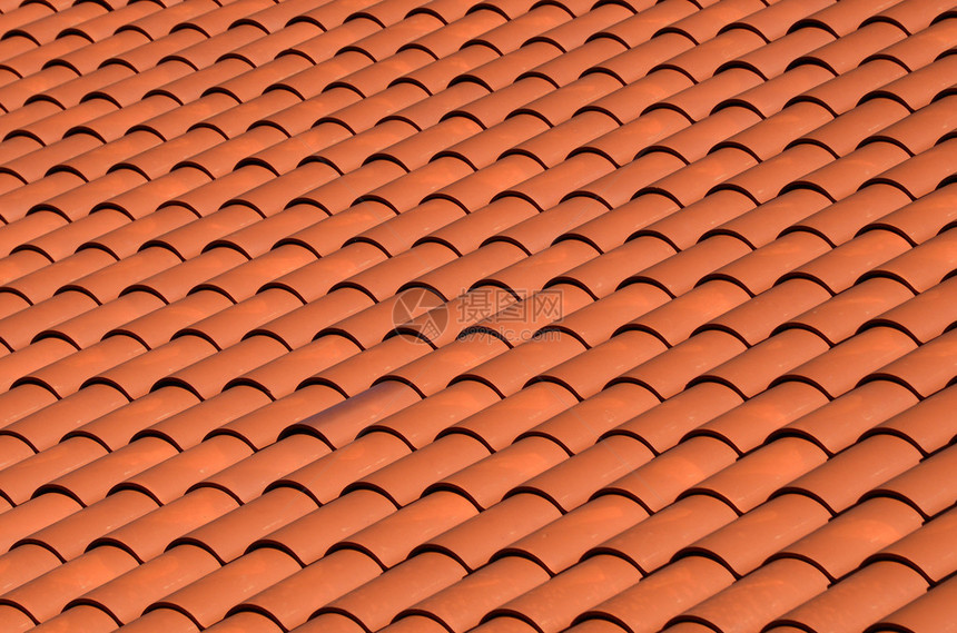 红色瓷砖屋顶图片