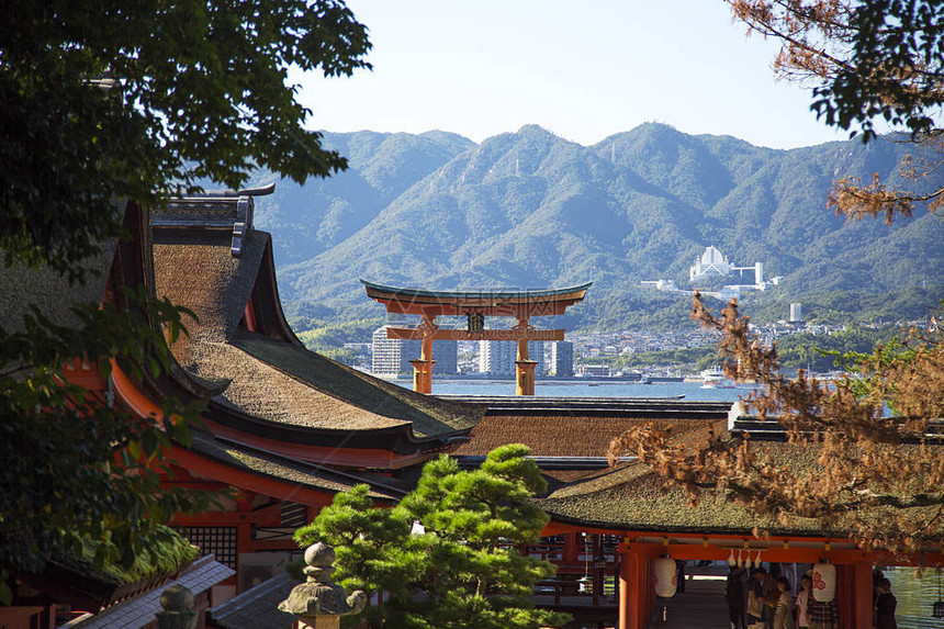 日本宫岛严神社的细节图片
