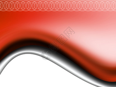 圆形的红色和铬色波浪图片