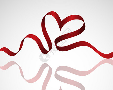 卡尔普以心脏的形式红丝带插画