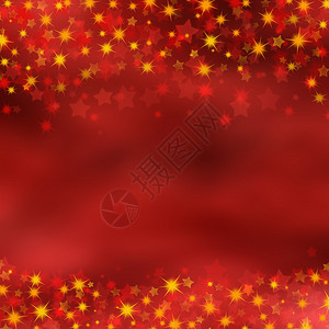红色和星圣诞背景图片