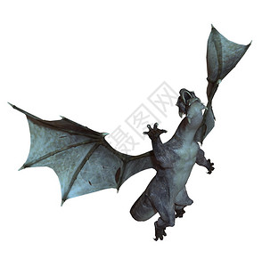 蛟龙3d渲染的龙展示了它的翅膀设计图片