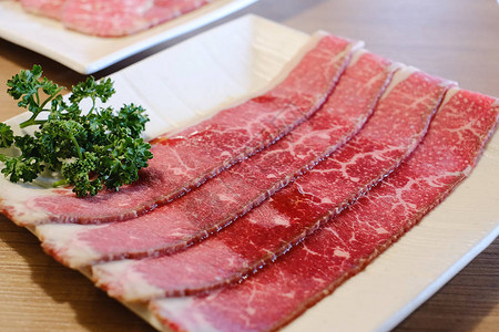 上等生日本神户牛肉切片图片