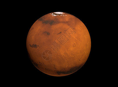 埃尔德火星孤立在黑色背景上插画