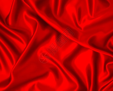 色达插图与褶皱的红色丝绸布插画