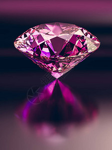 深色背景上的粉红色钻石图片