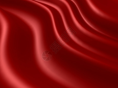 光滑优雅的红色丝绸背景图片