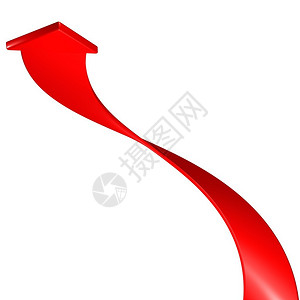红色箭头3d曲线图片