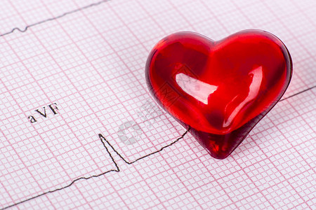 心电图脉搏追踪和心脏概念宏观图片