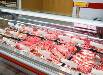 小肉店的肉制品背景图片