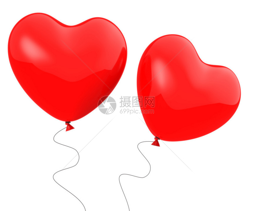 显示共感和吸引力的心气球NameCentralb图片