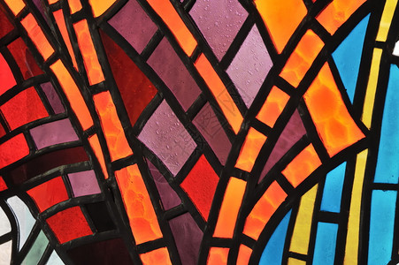 彩色玻璃窗教堂图片