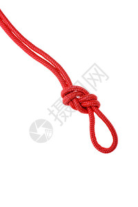 红色绳索的近视红绳白图片