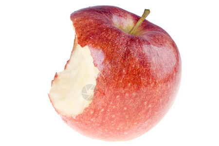 被咬的红苹果图片