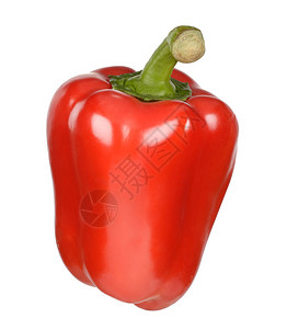白色背景上的红胡椒背景图片