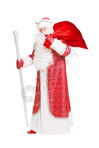 圣诞老人带着一个大红图片