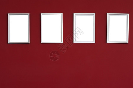 现代办公室的真正的红色石膏墙壁图片