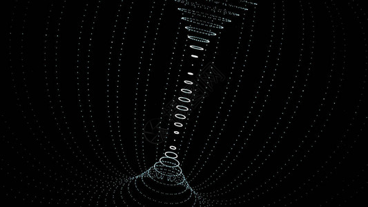 背景与同心环移动无线电波雷达或声纳的动画催眠的图形效果在隧道内移动深黑色抽象流动背景图片