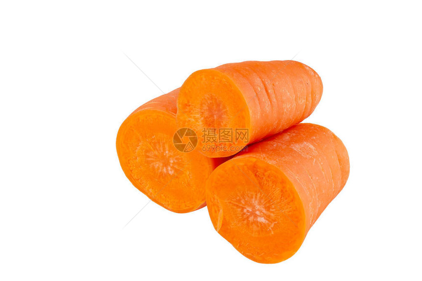 胡萝卜在白色背景与图片