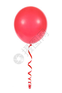 孤立在白色背景上的红色气球图片