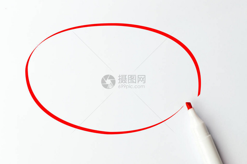 关闭大圆圈用红标记笔绘图片