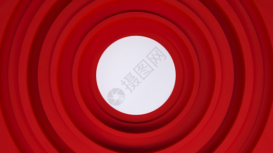 抽象的红色圆圈3d插图图片