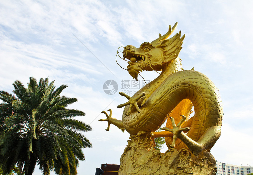 泰国普吉岛的金龙雕像图片
