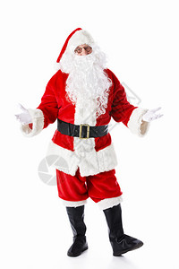 孤立的圣诞老人套装背景图片