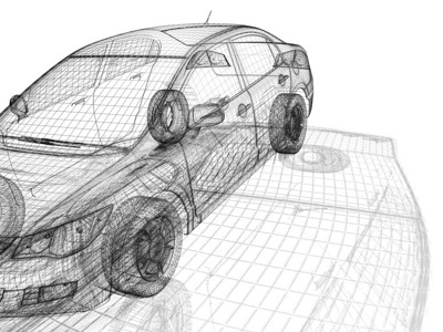 车线模型3d渲染背景图片