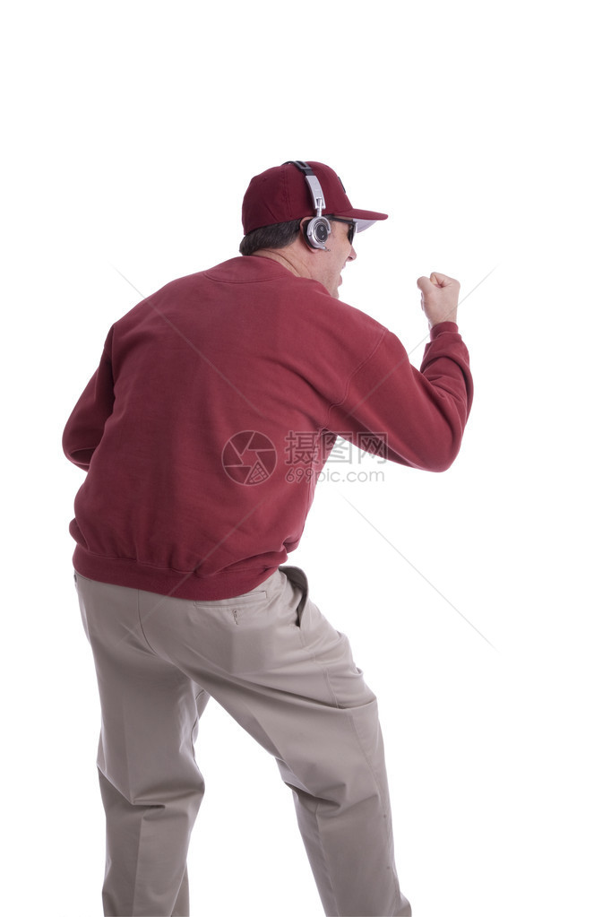 一个教练用拳头鼓动他的球员孤图片