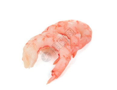 白色背景中的虾肉背景图片