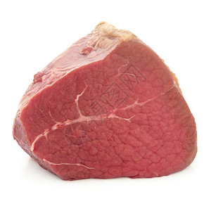 牛肉联合内圆角在白色背景的背景图片